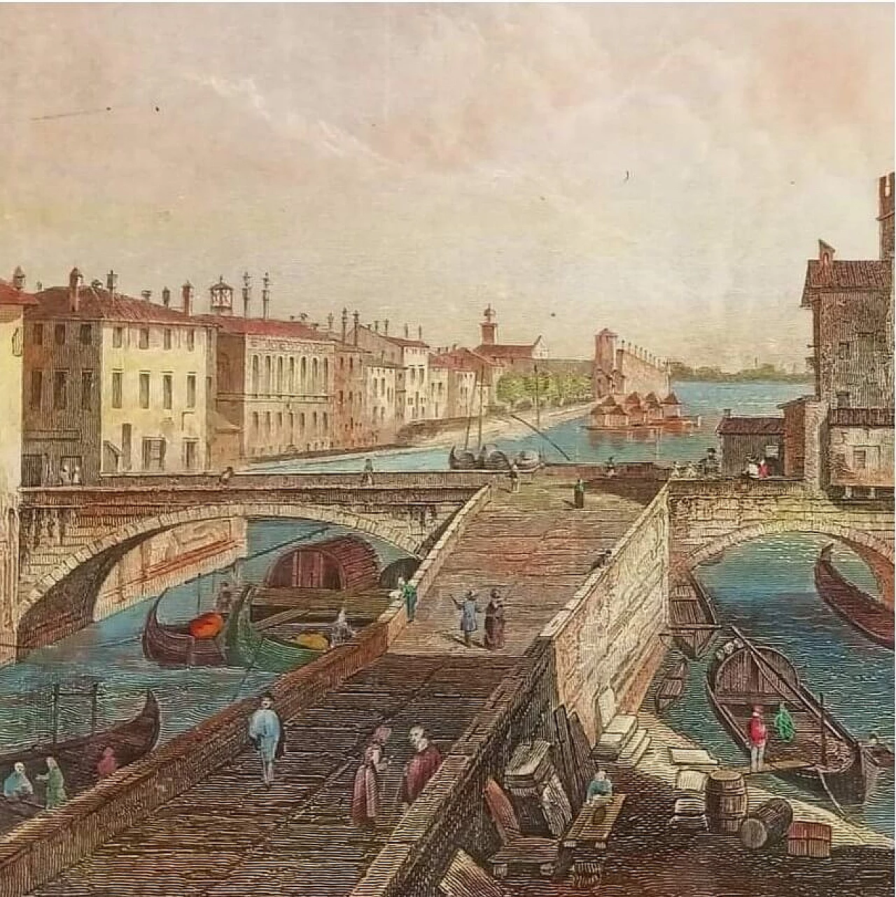 Albert Henry Payne, Verona, etching with watercolour, 1840 4