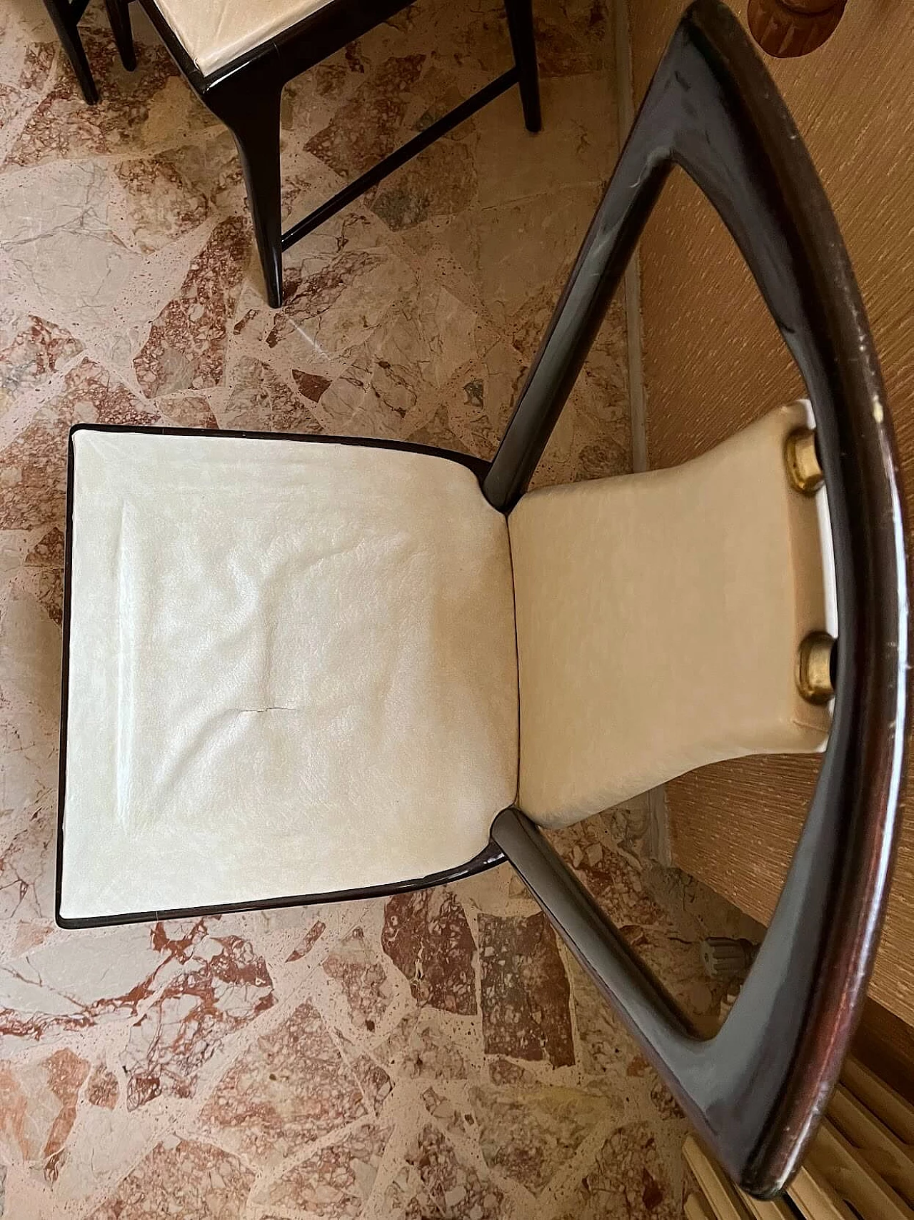 6 Sedie da pranzo in legno lucido attribuibili ad Osvaldo Borsani, anni '50 3