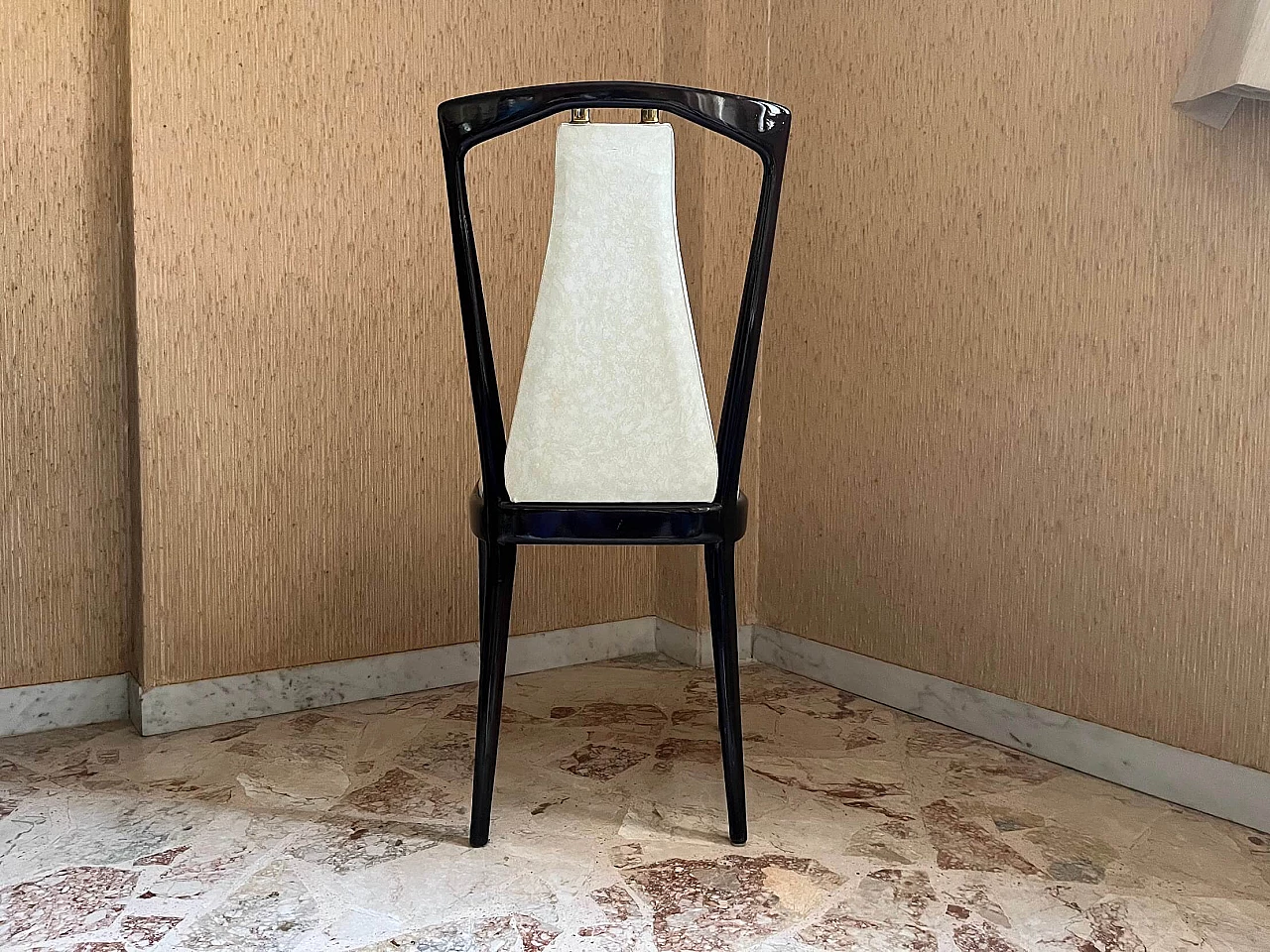 6 Sedie da pranzo in legno lucido attribuibili ad Osvaldo Borsani, anni '50 7