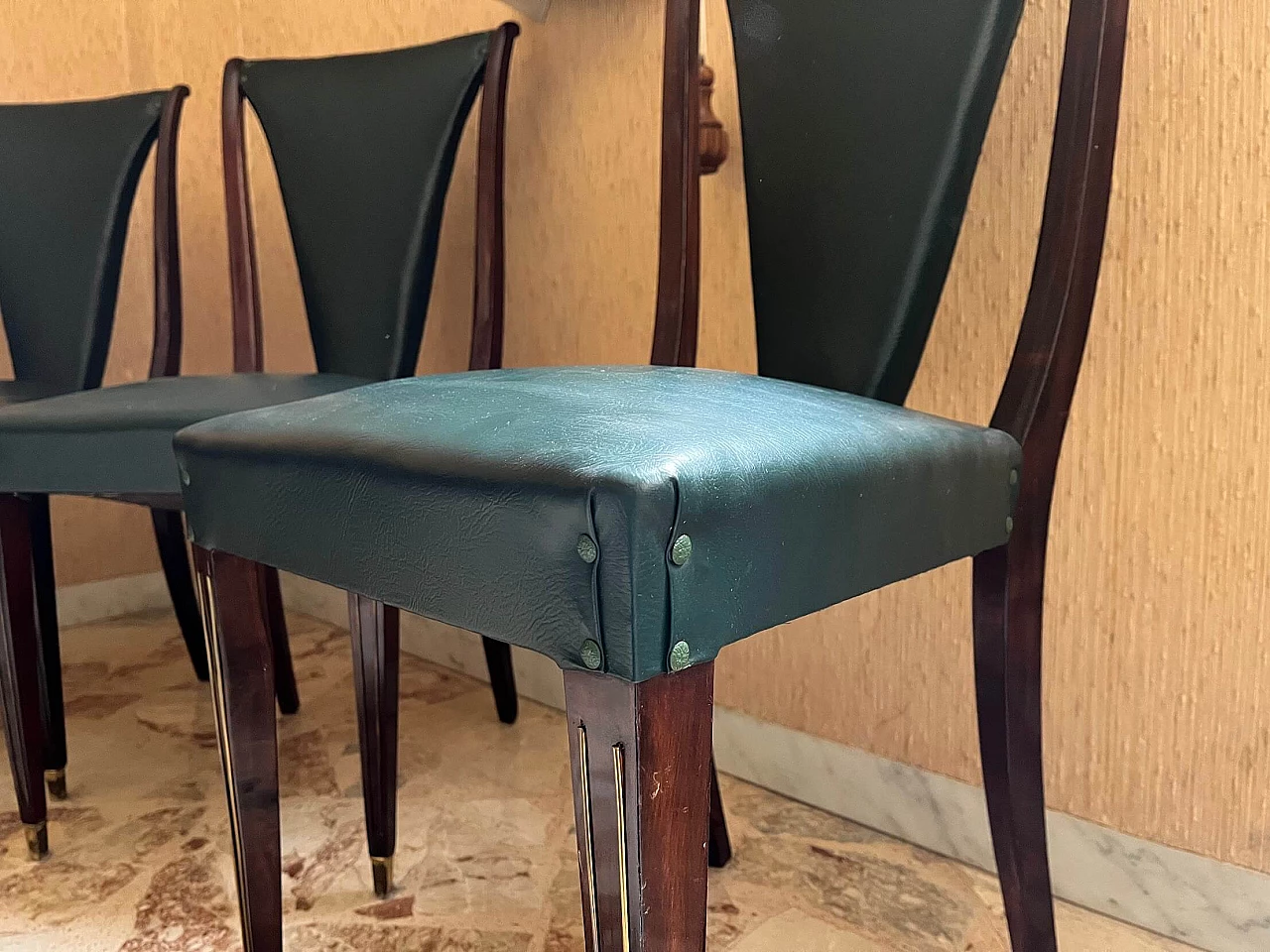 4 Dining chairs in the style of Paolo Buffa, 1950s 3