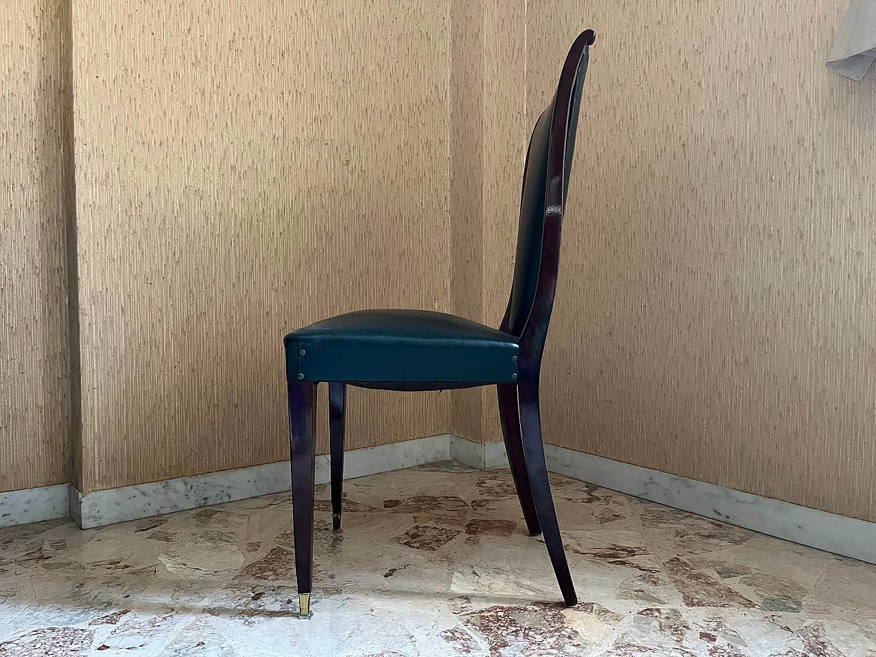 4 Dining chairs in the style of Paolo Buffa, 1950s 6