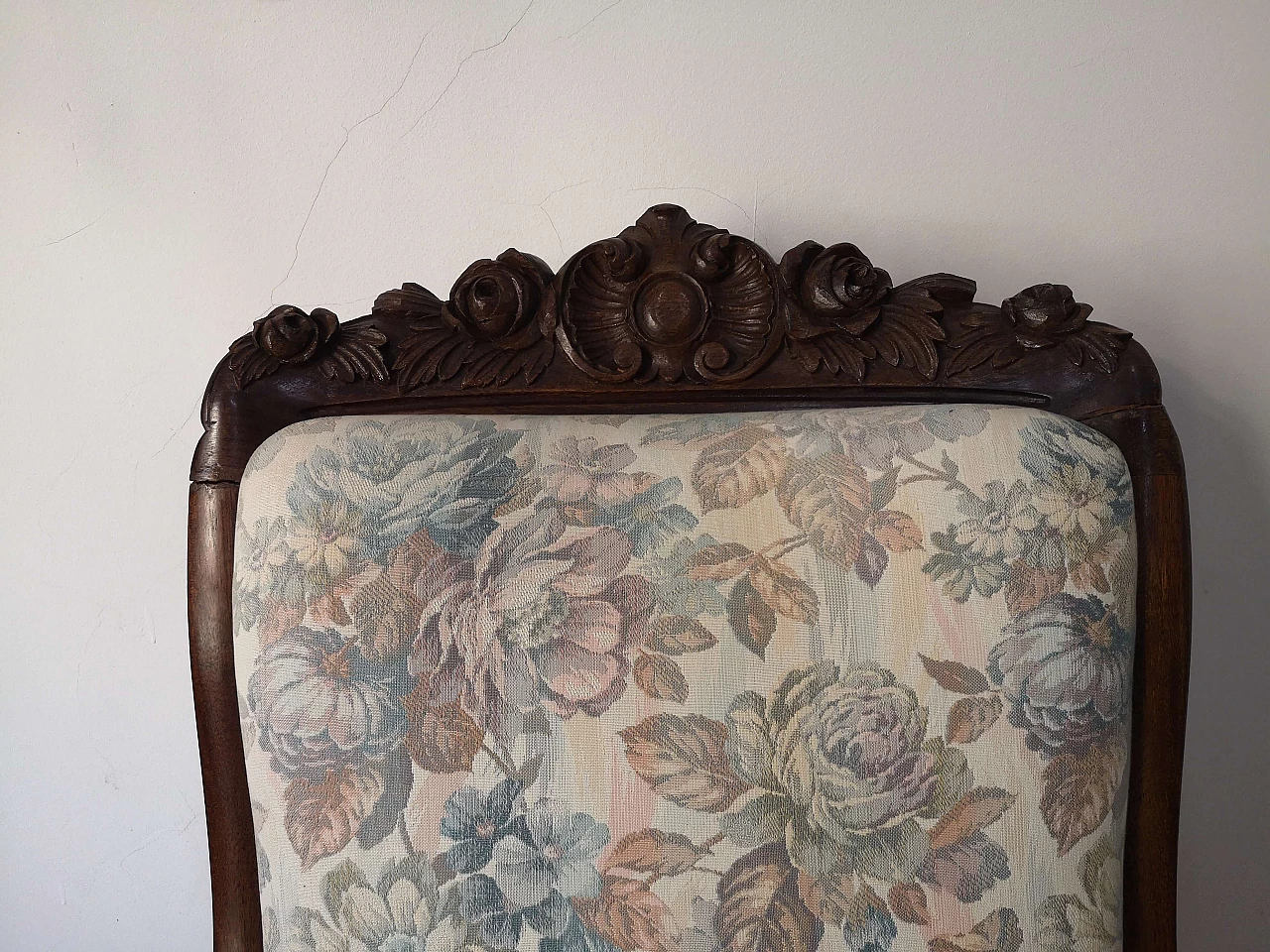 Poltrona a dondolo Luigi Filippo in noce, '800 15