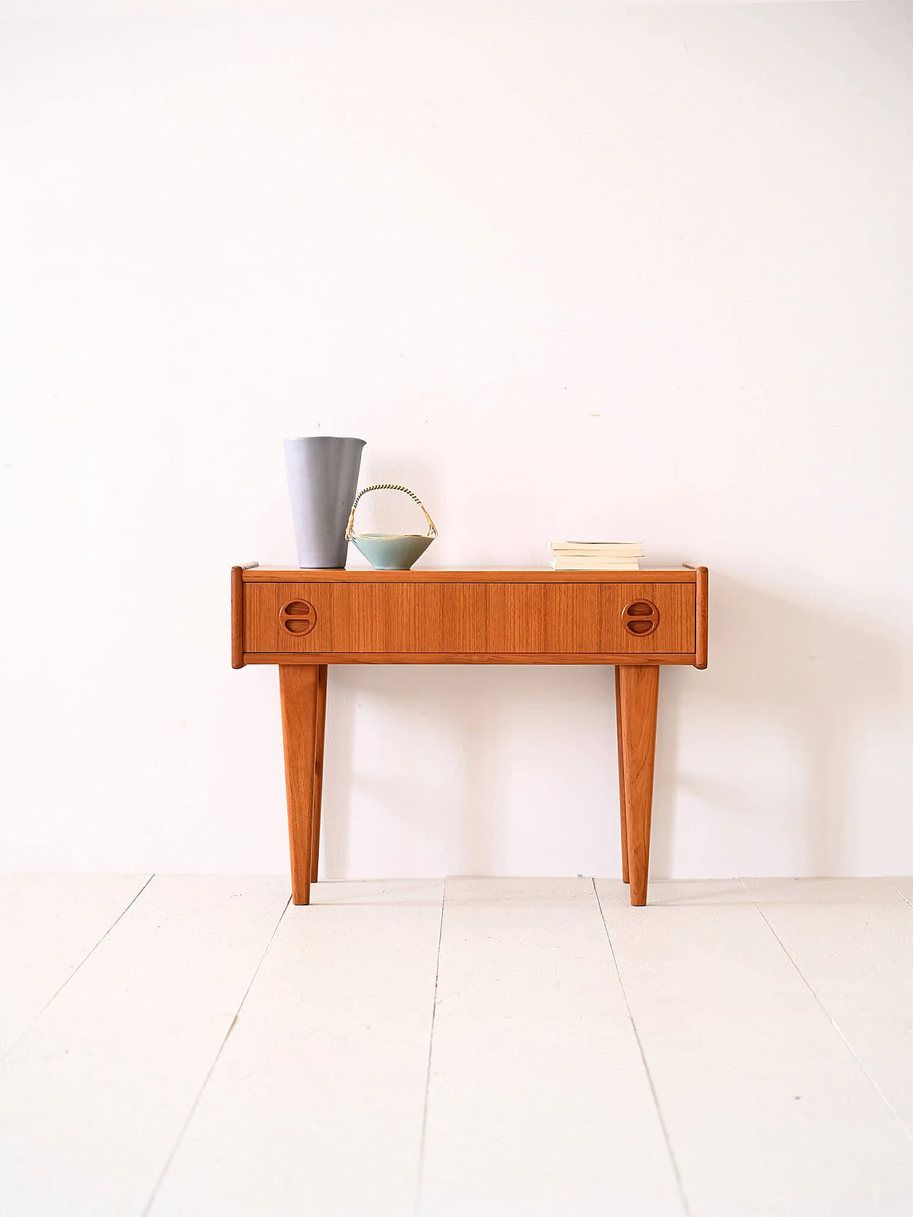 Scandinavian teak coffee table with drawer, 1960s 2