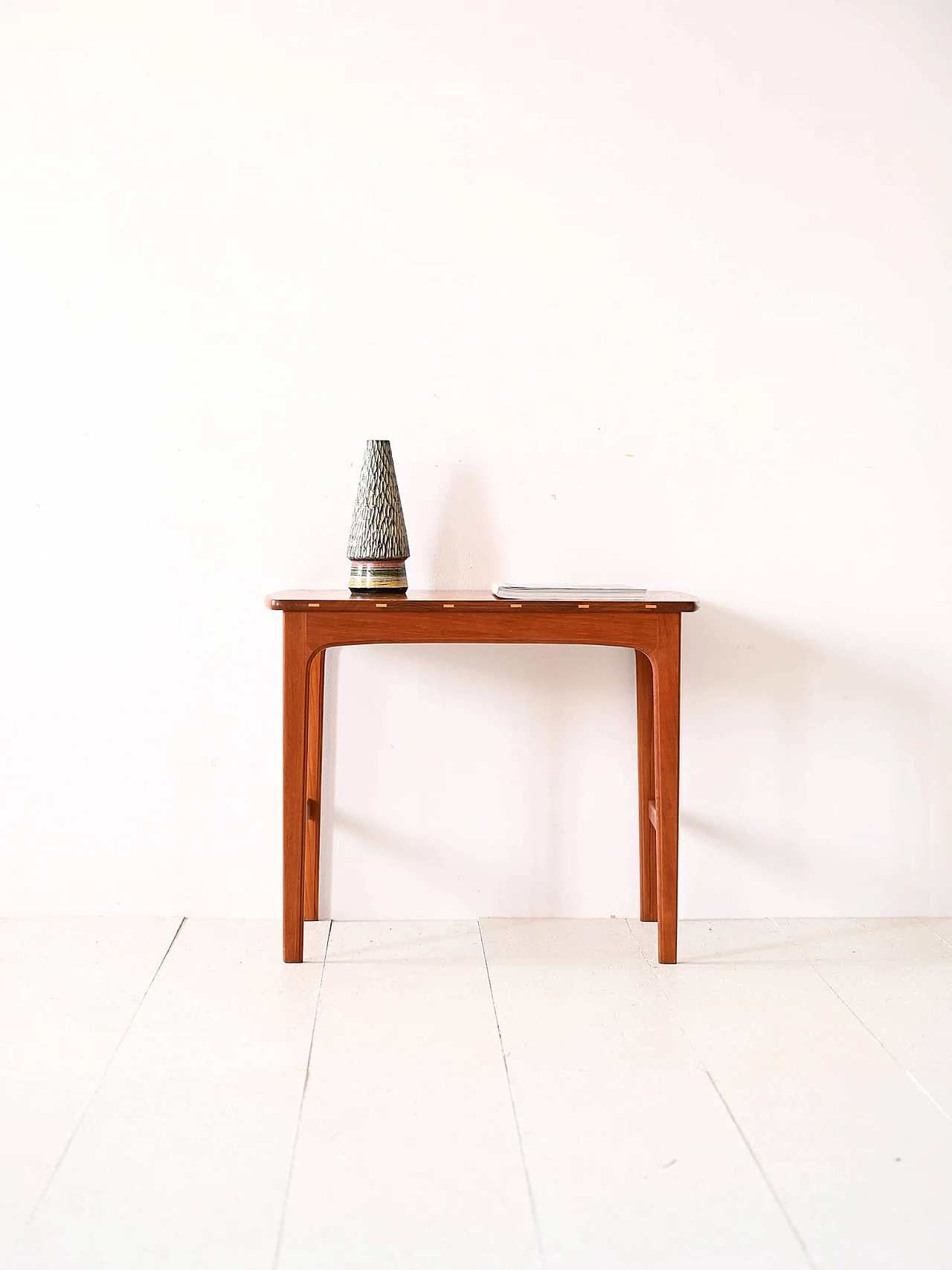 Scandinavian teak coffee table with inlaid details, 1960s 2