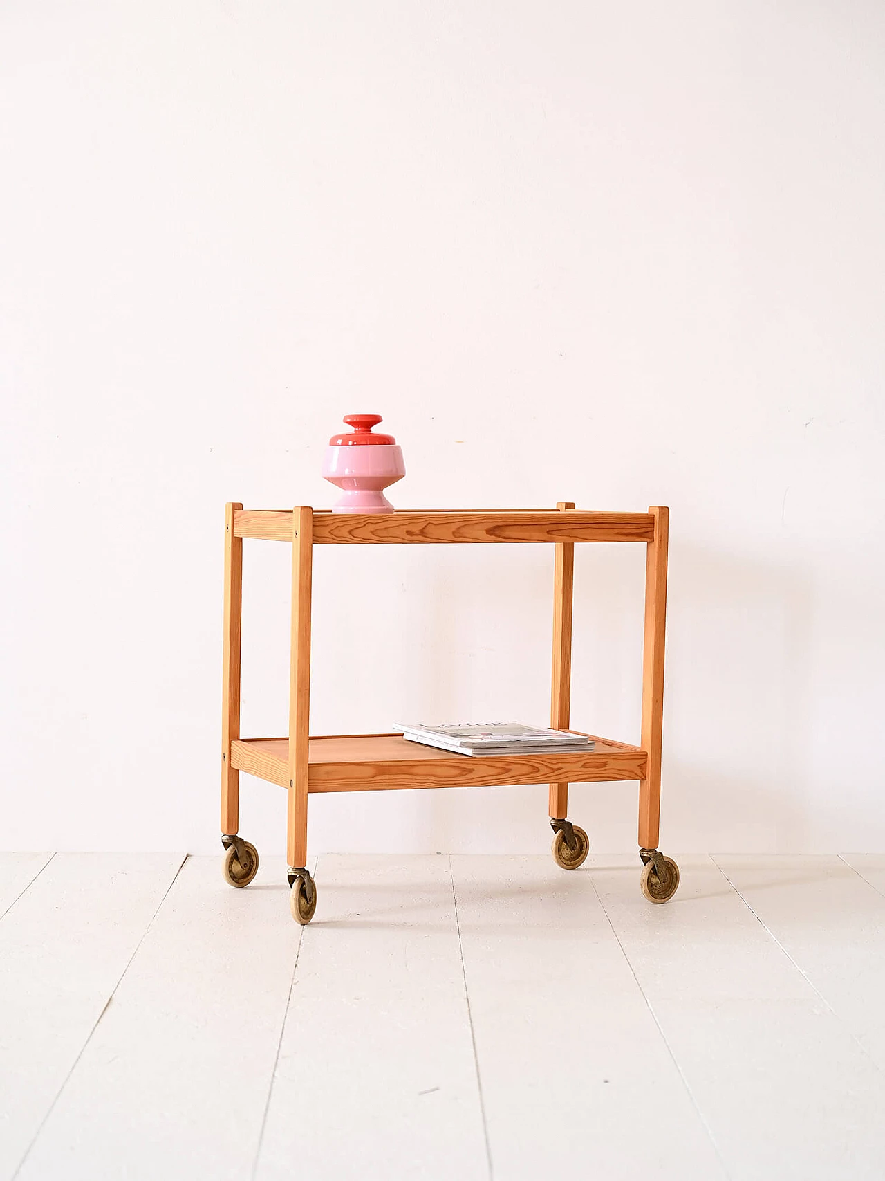 Scandinavian pine cart, 1960s 1