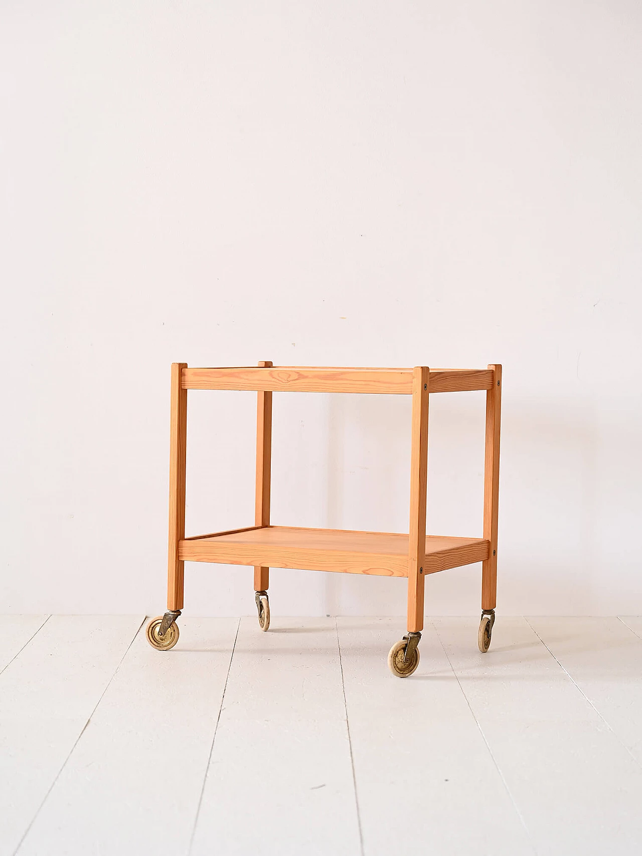 Scandinavian pine cart, 1960s 2