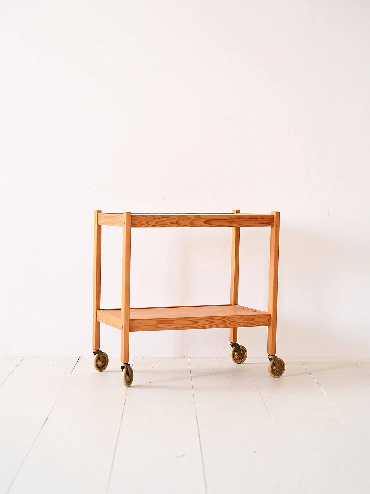 Scandinavian pine cart, 1960s 3