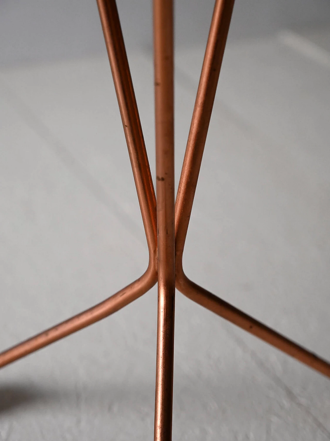 Coffee table with metal legs and round teak feet by Albert Larsson for Timbro, 1950s 6