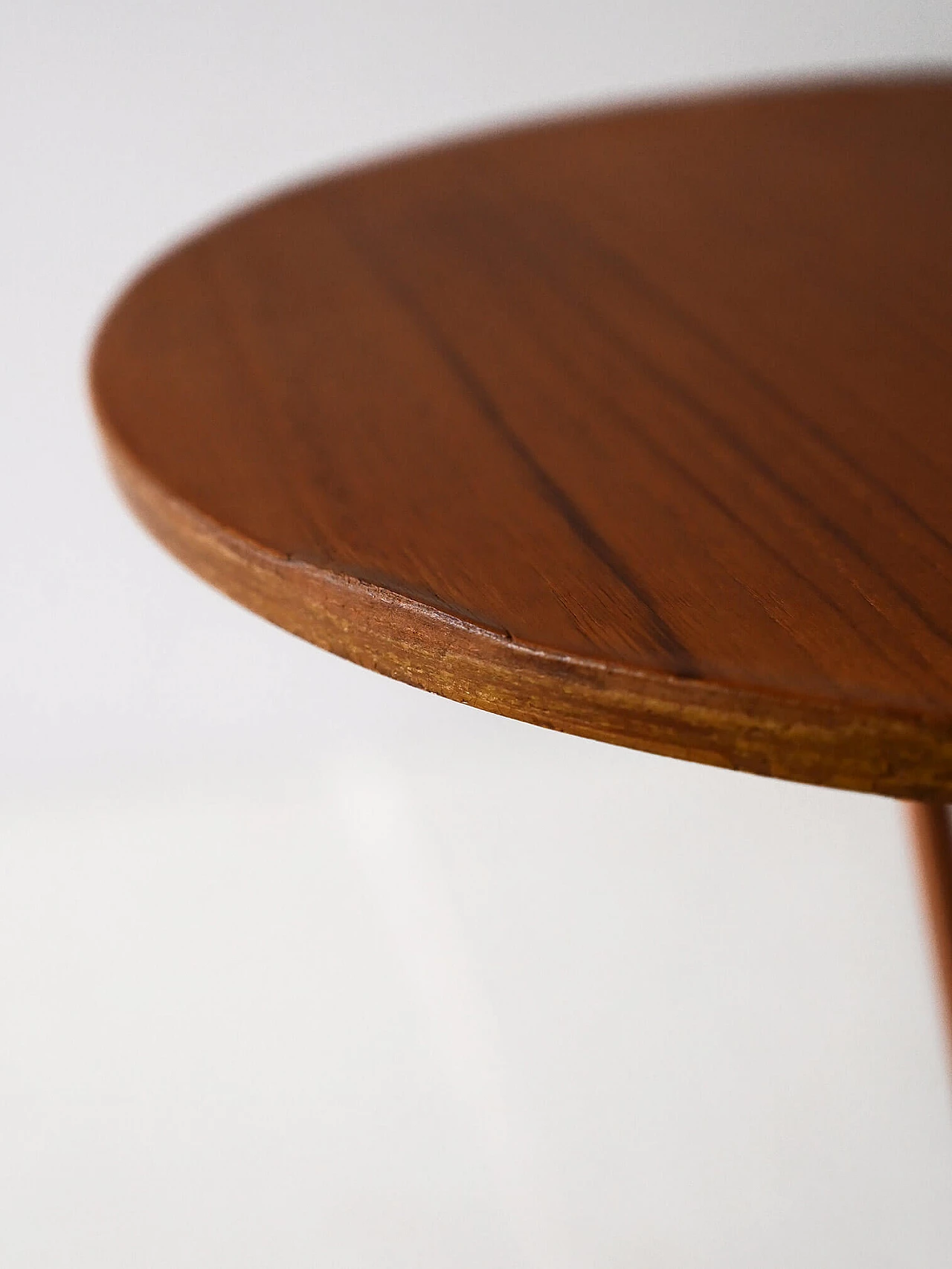 Coffee table with metal legs and round teak feet by Albert Larsson for Timbro, 1950s 7