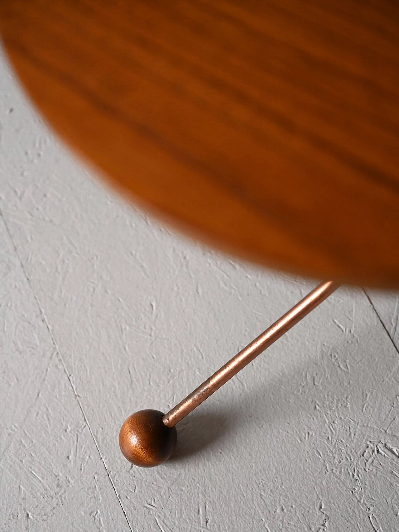 Coffee table with metal legs and round teak feet by Albert Larsson for Timbro, 1950s 8