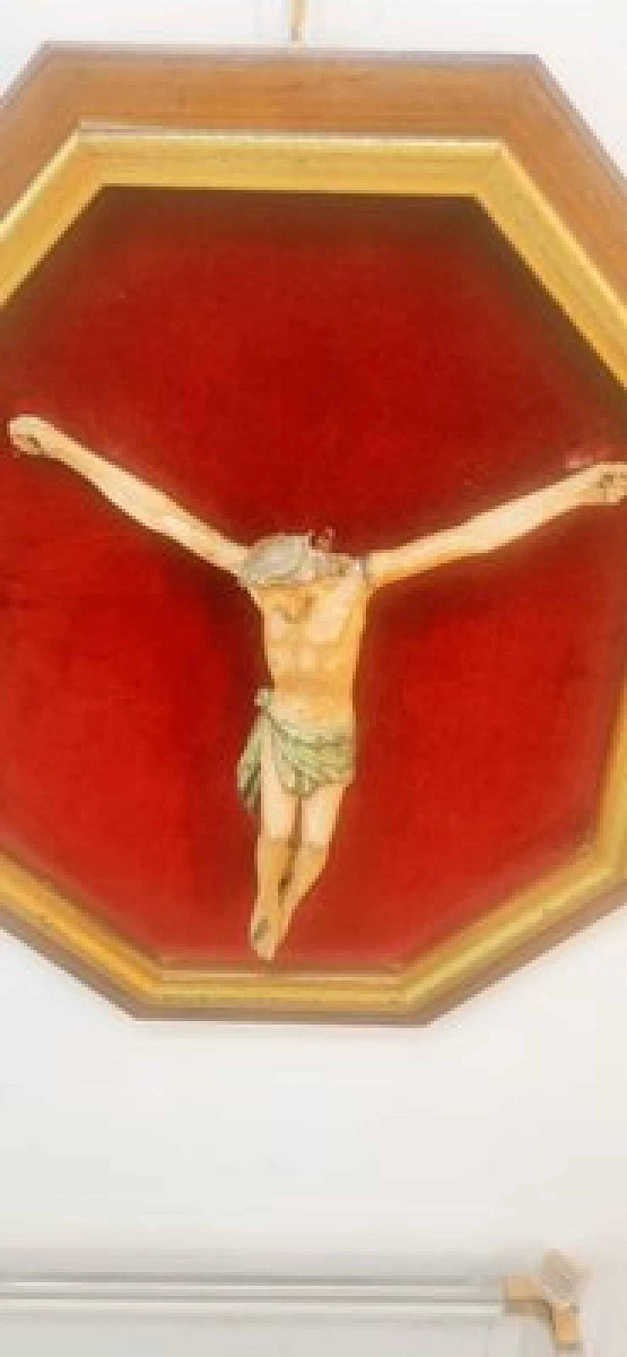 Wood crucified Christ on panel, 19th century 8