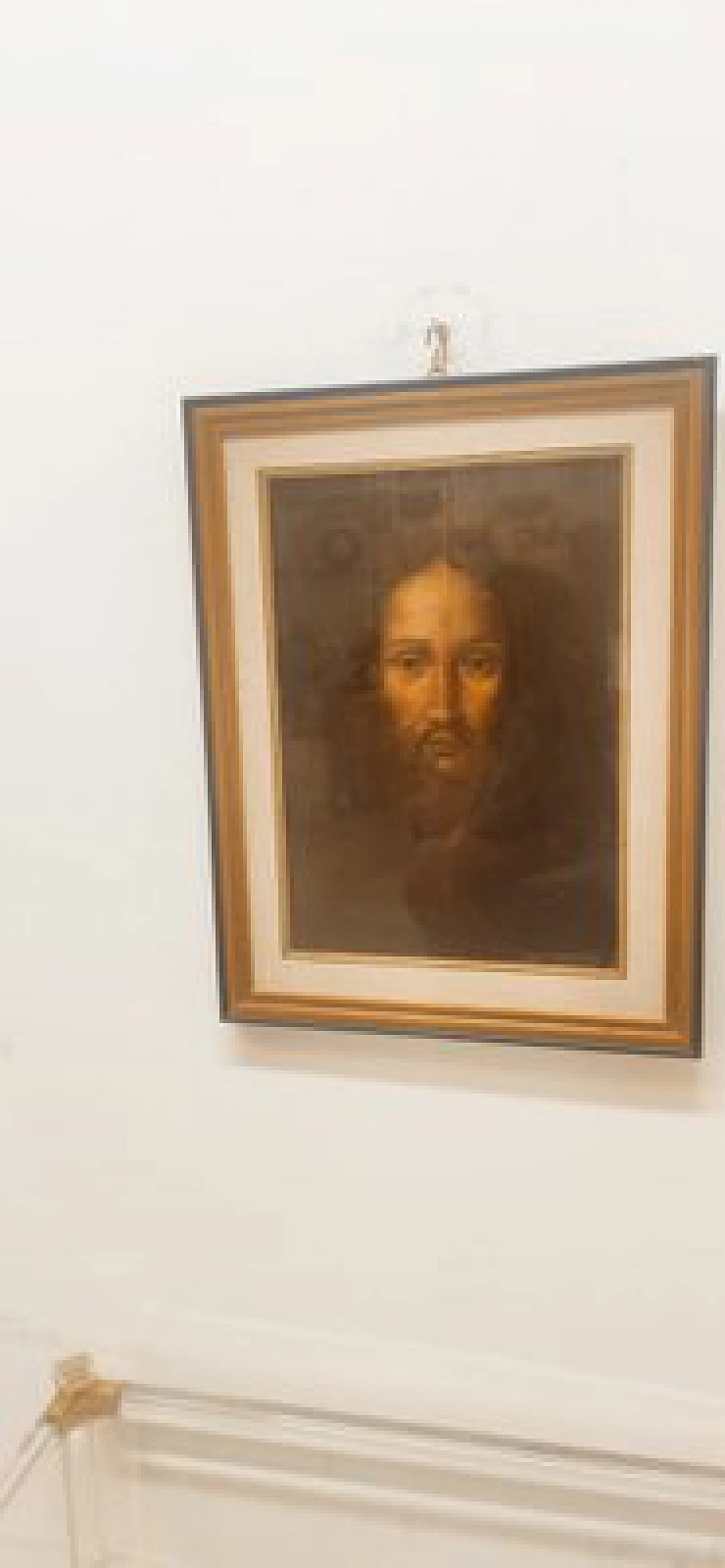 Face of Jesus, oil painting on canvas, 19th century 3