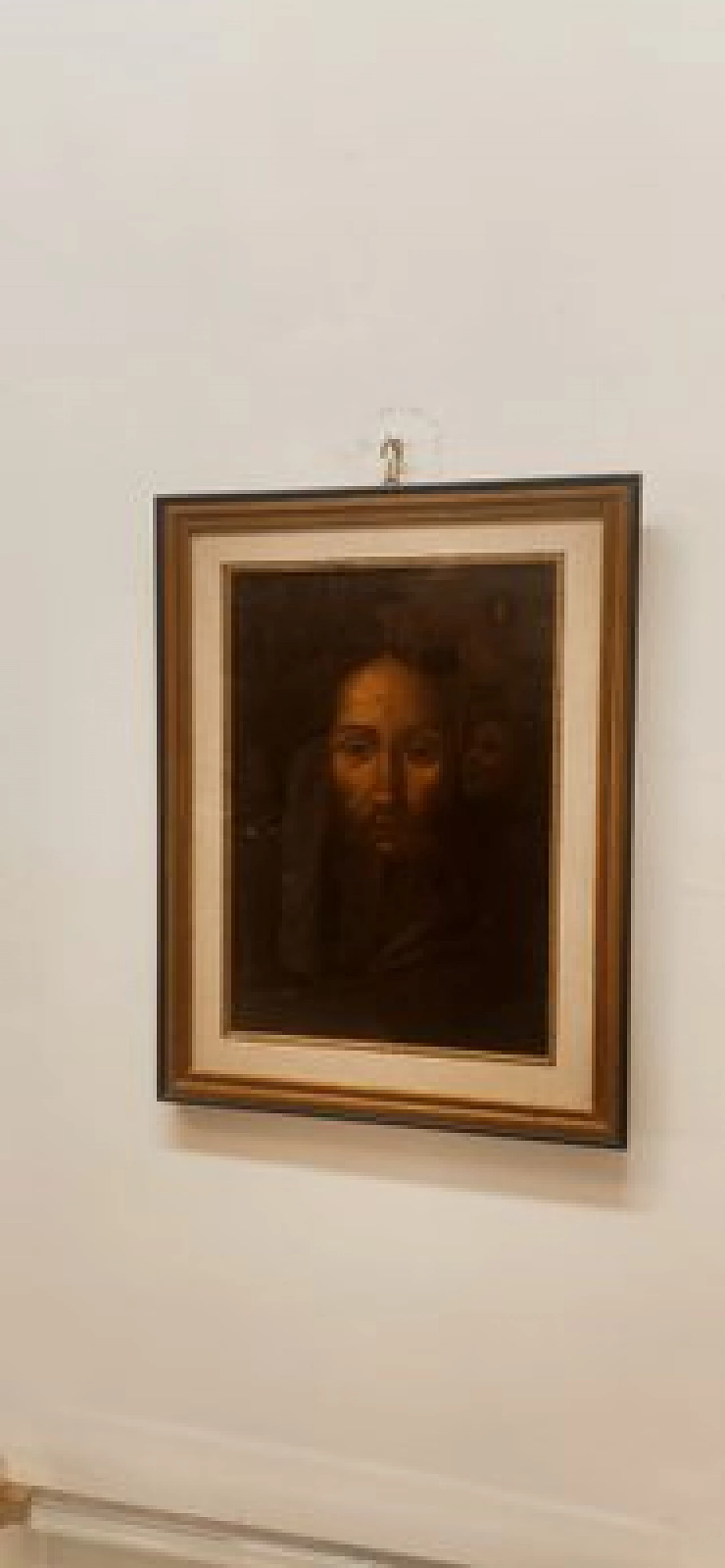 Face of Jesus, oil painting on canvas, 19th century 4