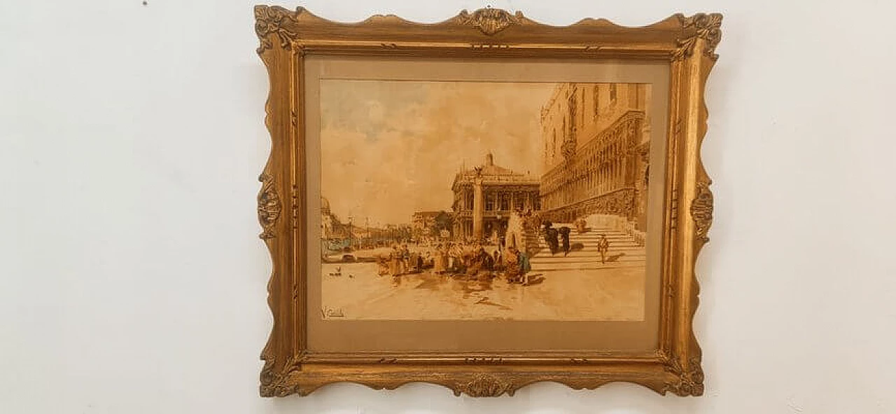 Vincenzo Caprile, Venezia, dipinto a olio su tela, '800 2