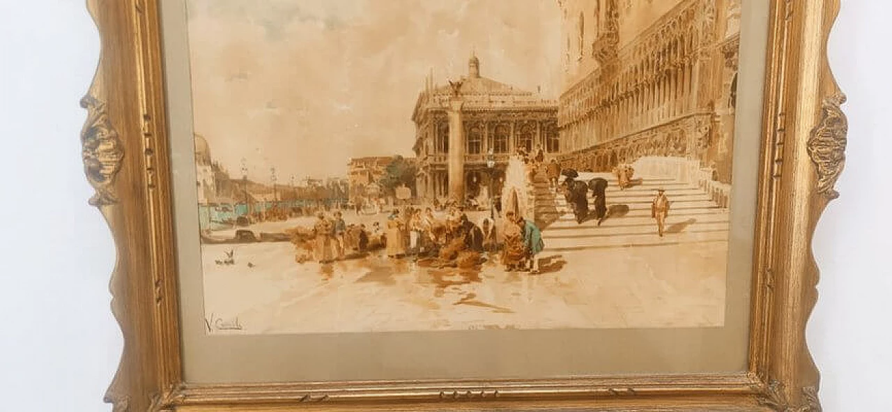 Vincenzo Caprile, Venezia, dipinto a olio su tela, '800 3