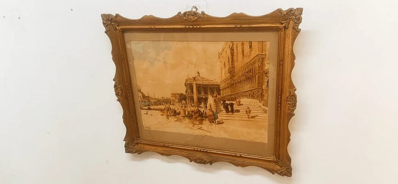 Vincenzo Caprile, Venezia, dipinto a olio su tela, '800 4