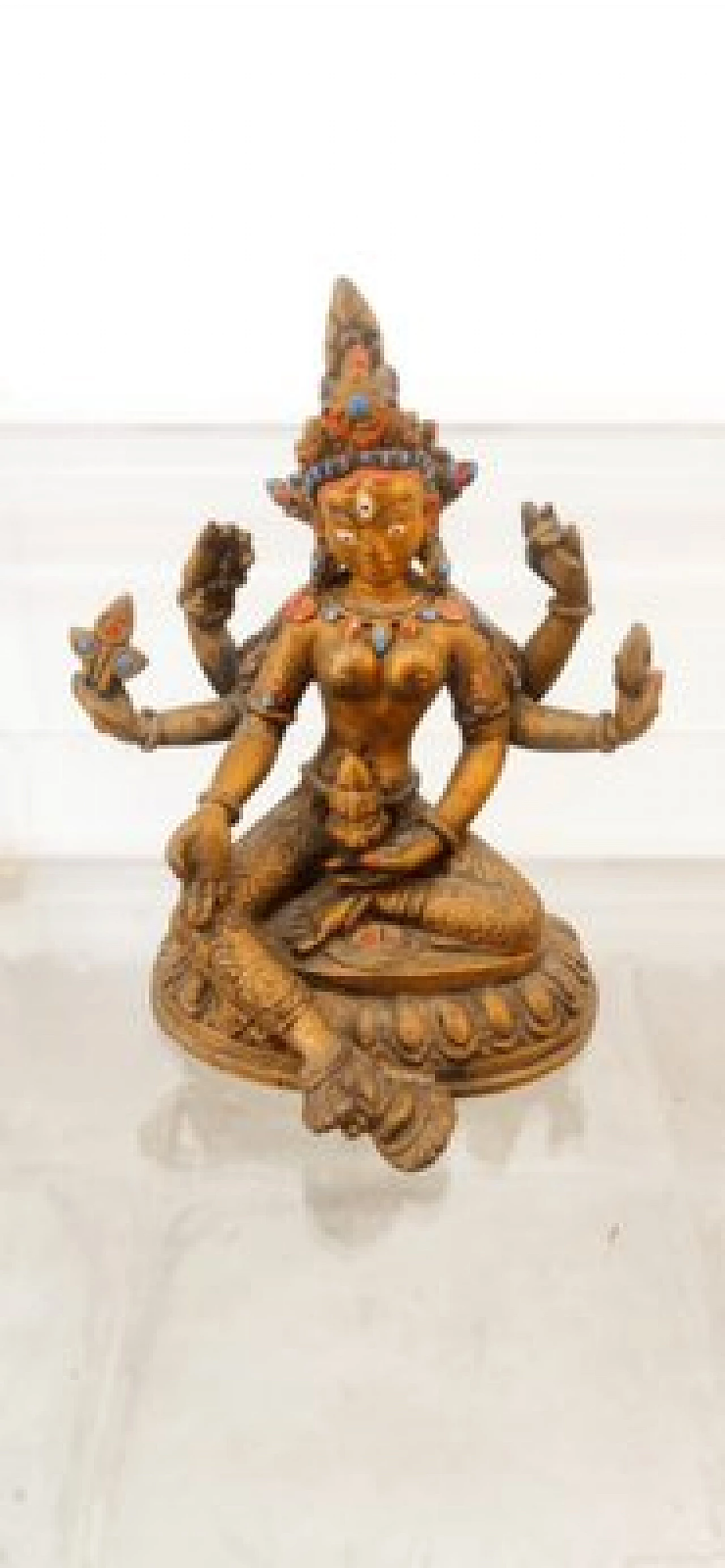 Scultura della dea Kali in bronzo, fine '800 1
