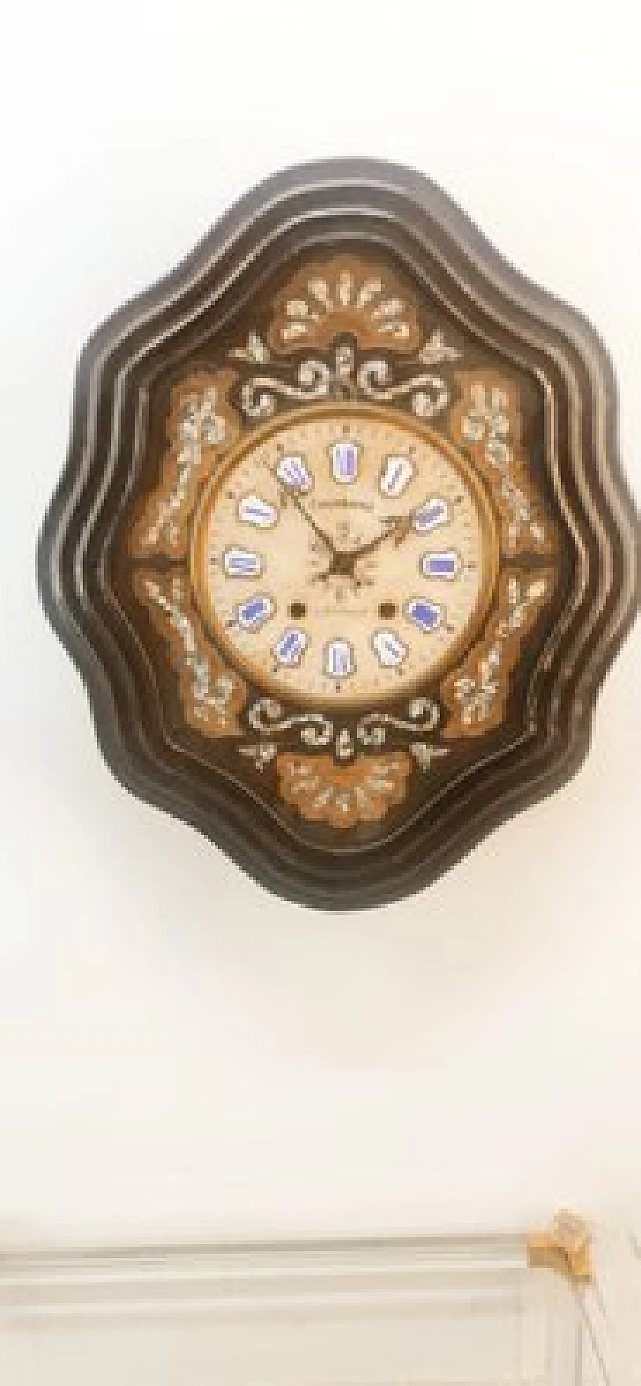 Orologio da parete in legno, anni '50 1