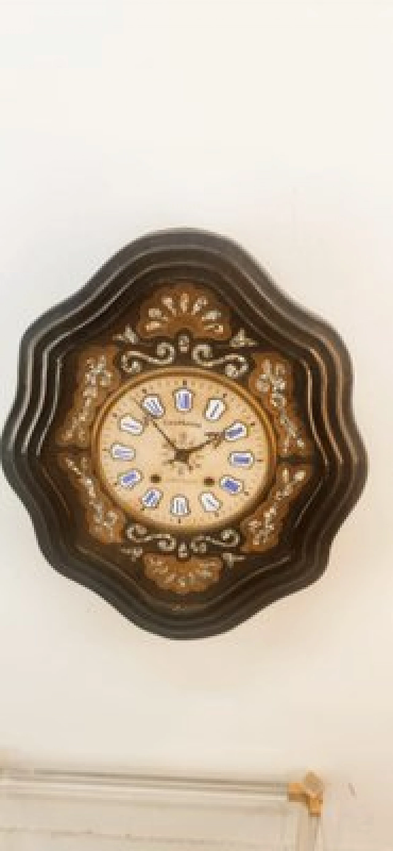 Wooden wall clock, 1950s 6