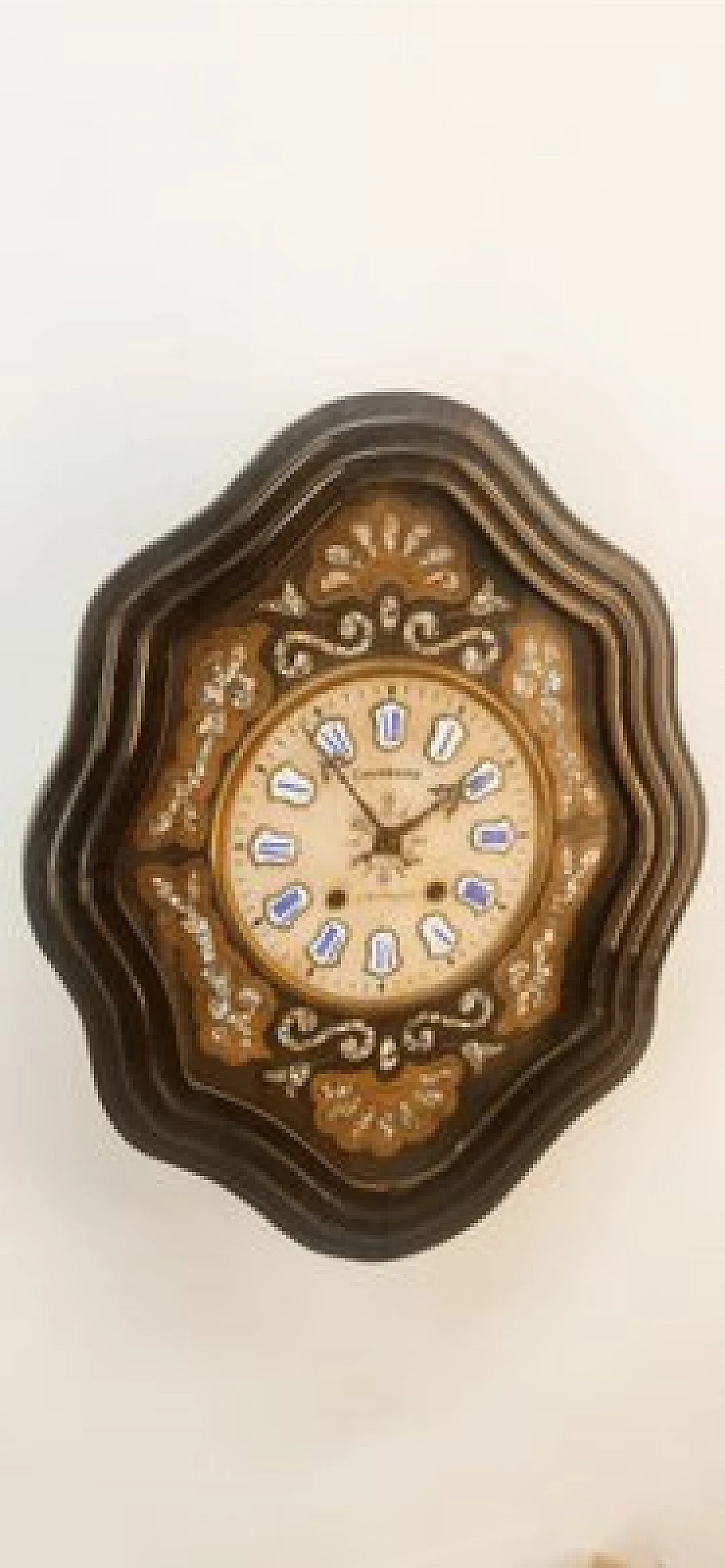 Wooden wall clock, 1950s 7