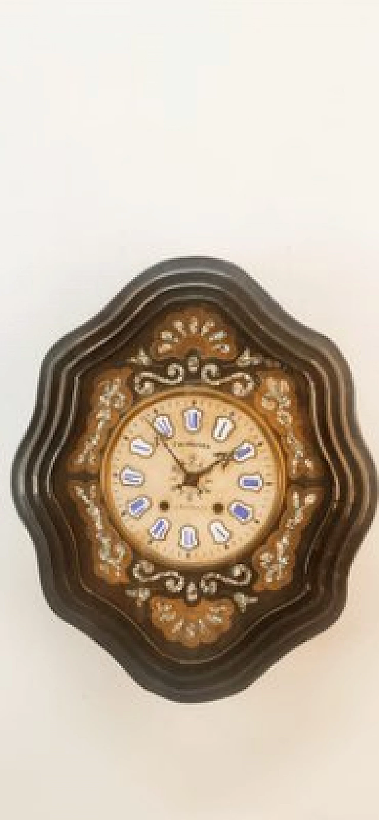Orologio da parete in legno, anni '50 8