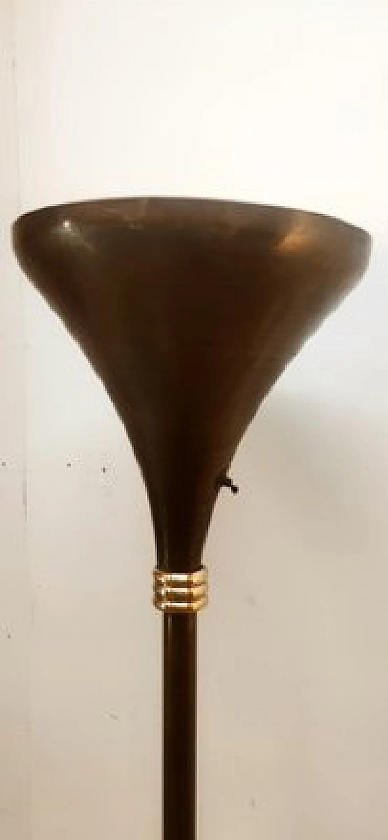 Art Deco brass floor lamp, 1940s 2