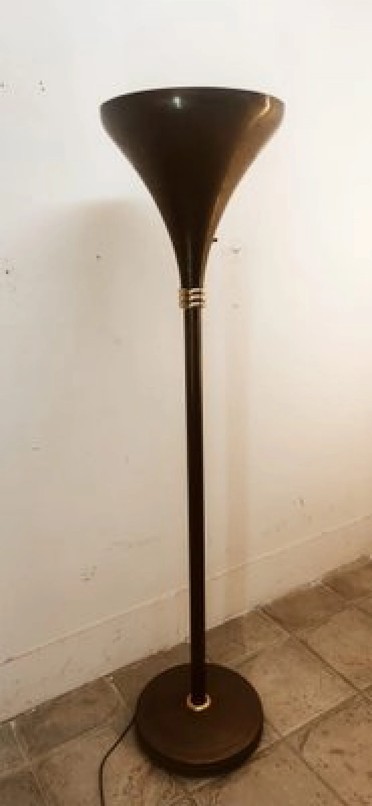 Art Deco brass floor lamp, 1940s 16
