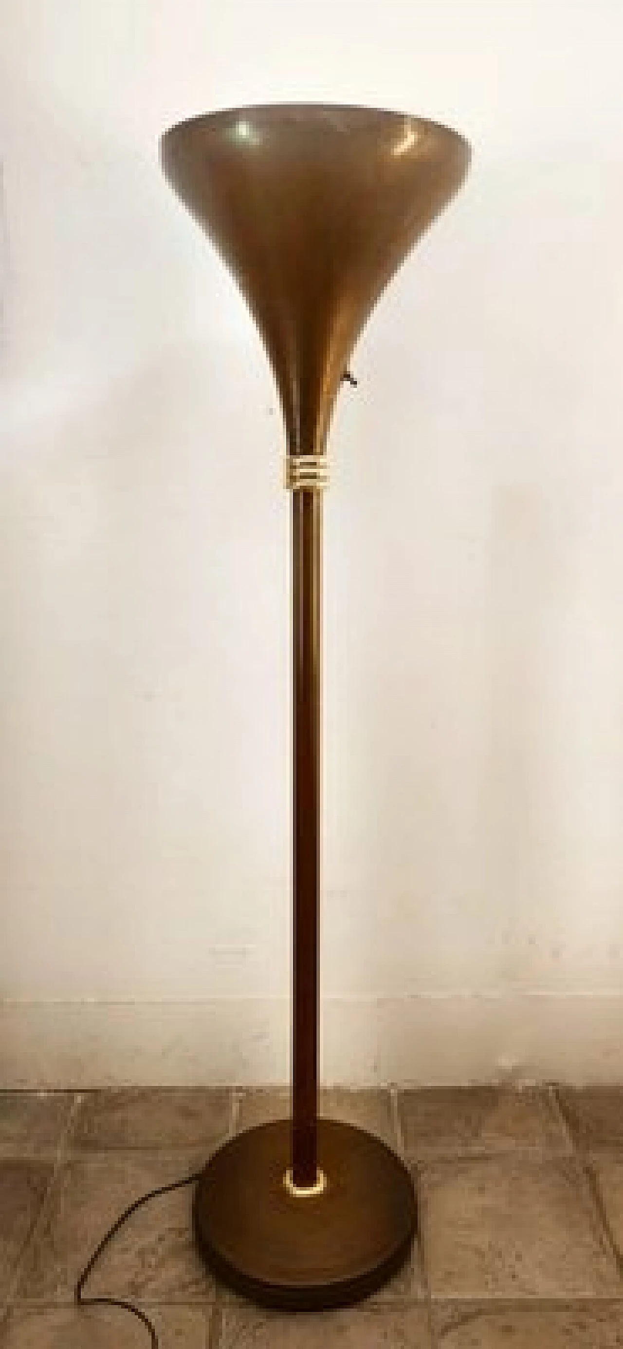 Art Deco brass floor lamp, 1940s 21