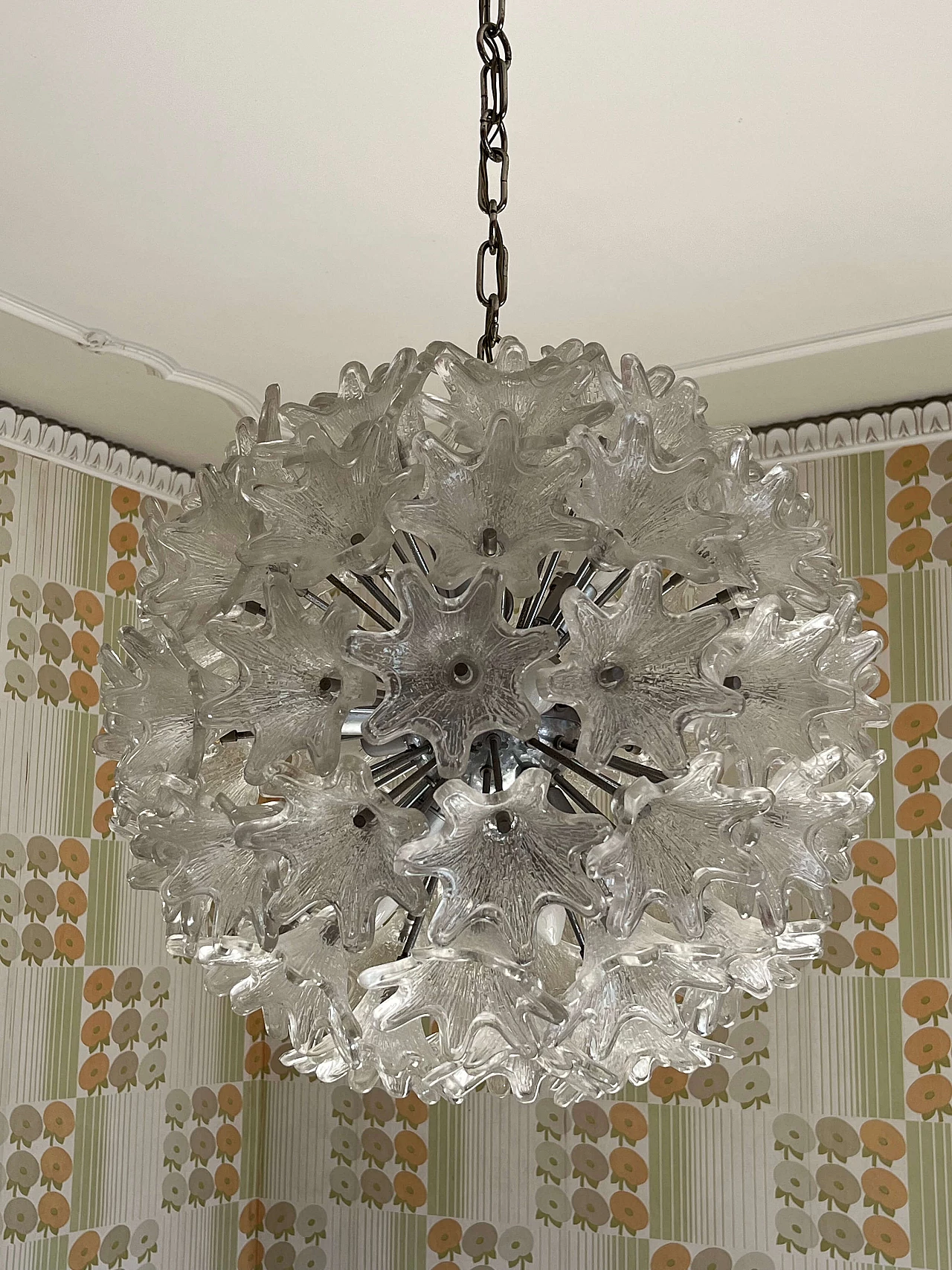 Lampadario in vetro di Murano di Paolo Venini per Veart, anni '60 2