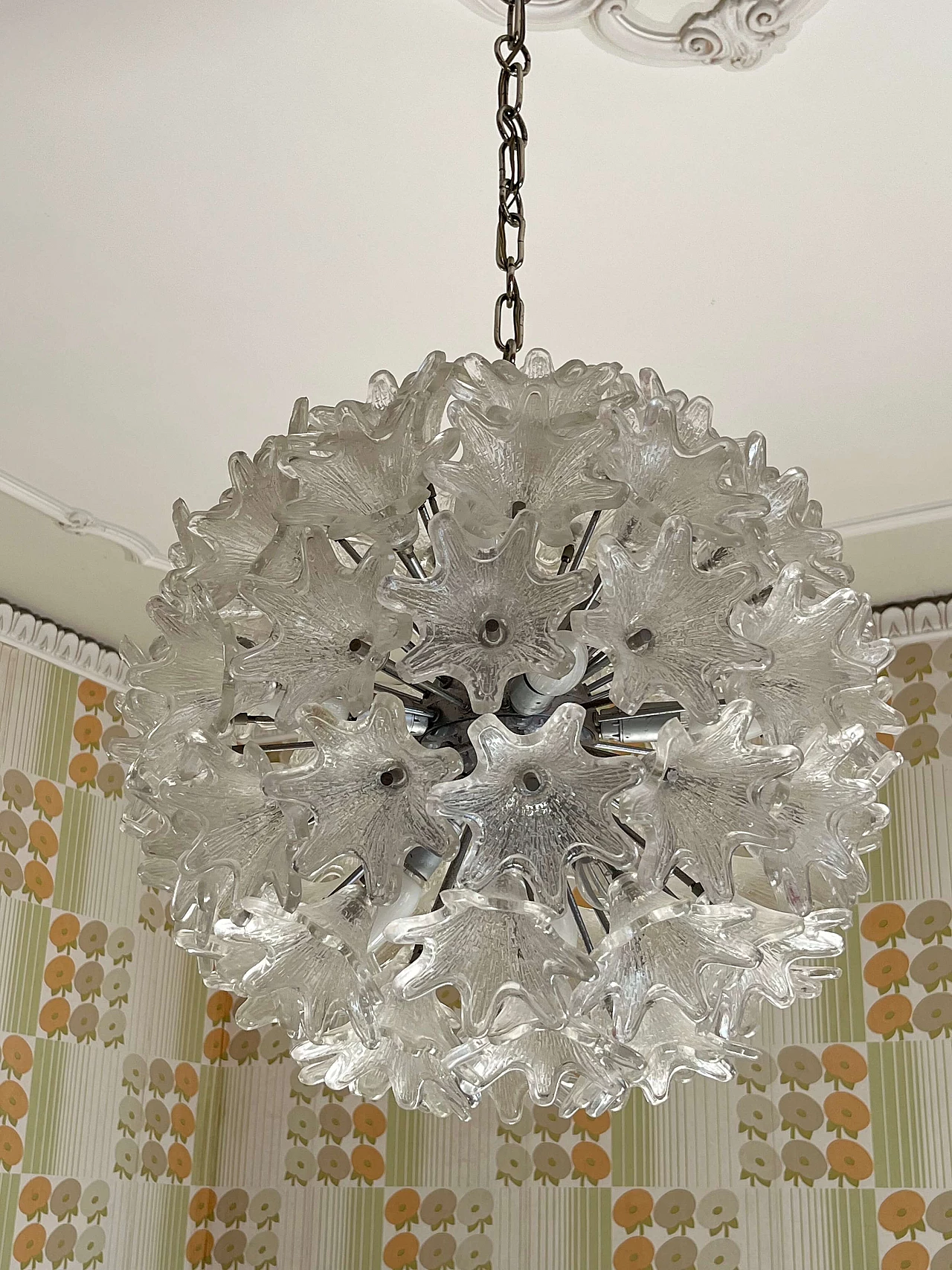 Lampadario in vetro di Murano di Paolo Venini per Veart, anni '60 3