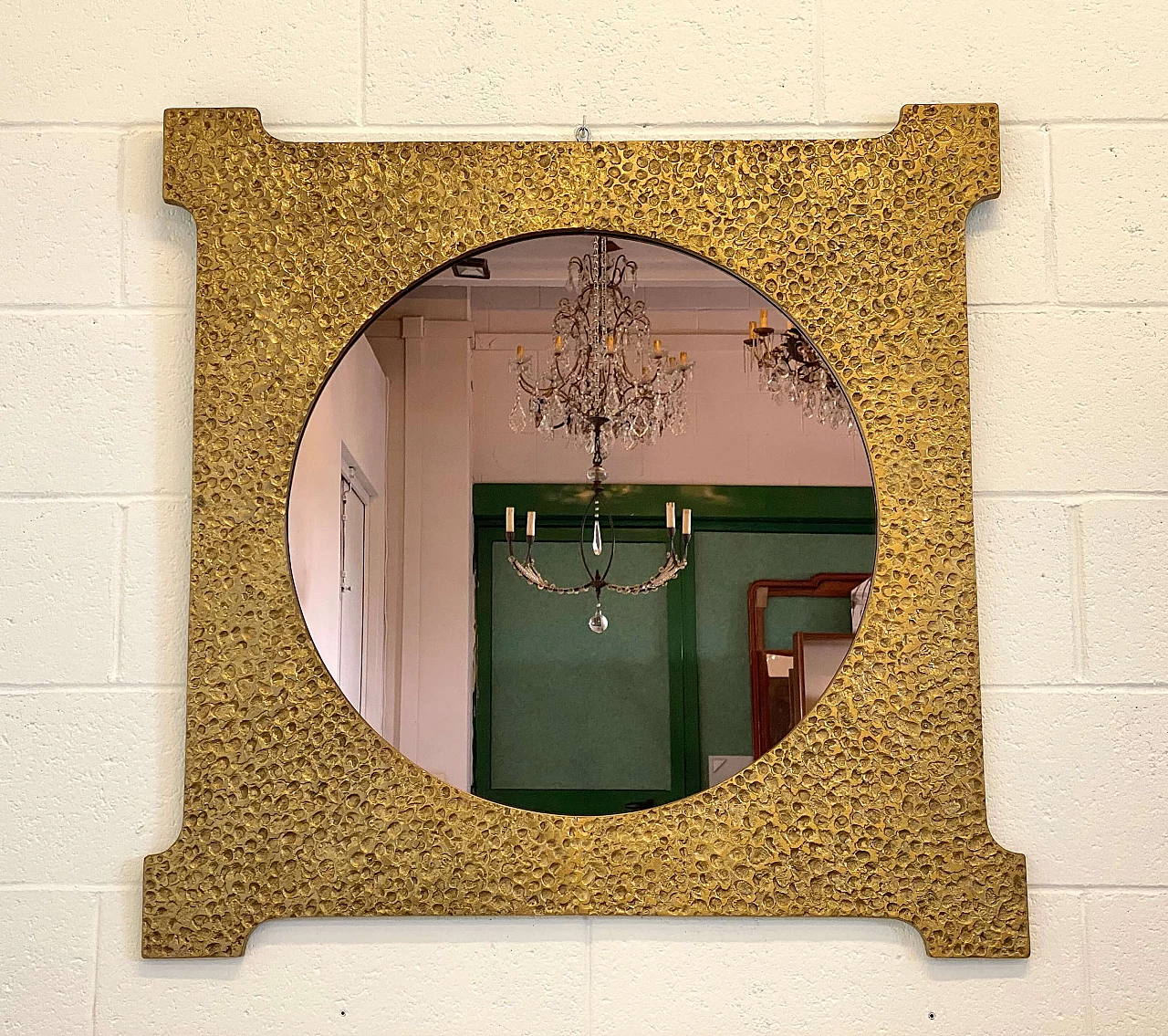 Specchio da parete modello Luna d’Agosto di Luciano Frigerio, anni '70 1