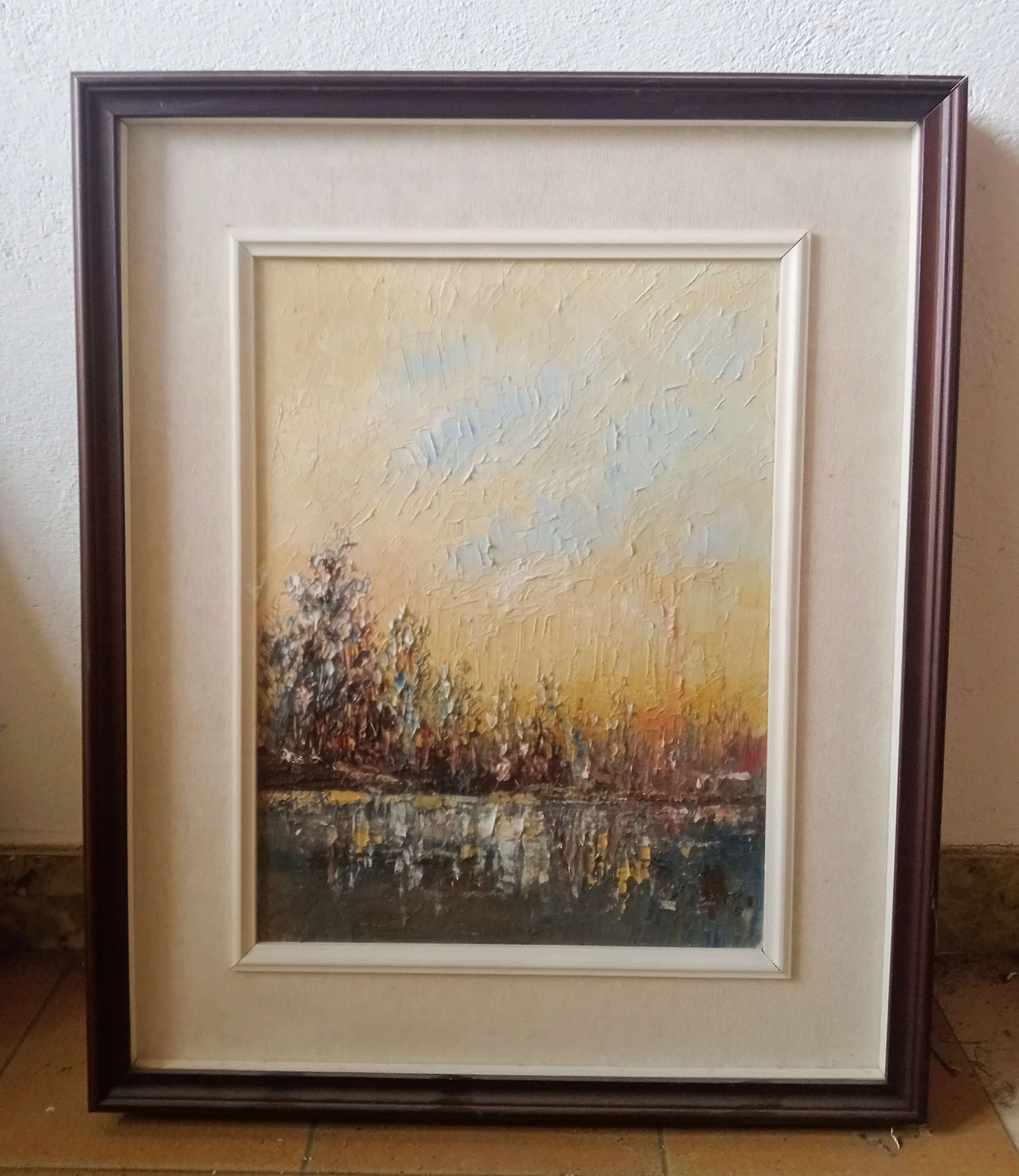 Paesaggio, dipinto su tela, anni '70 3