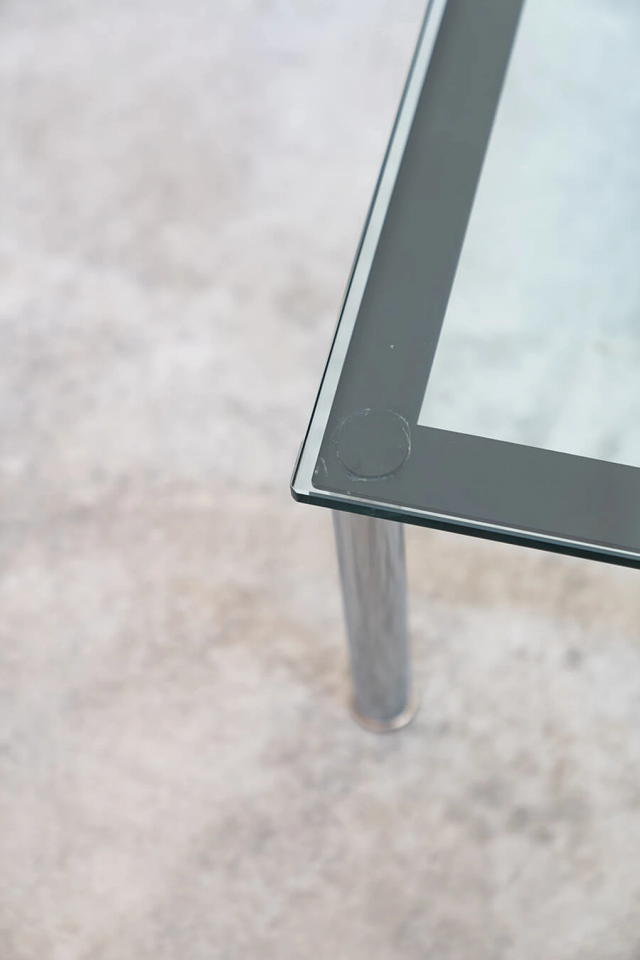 Tavolino LCD 10 in acciaio cromato e vetro temperato di Le Corbusier per Cassina, anni '70 6