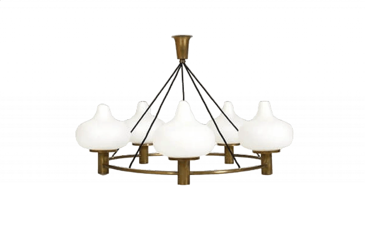 Lampadario di Mogens Hammer & Henning Moldenhawer per Louis Poulsen, anni '50 11