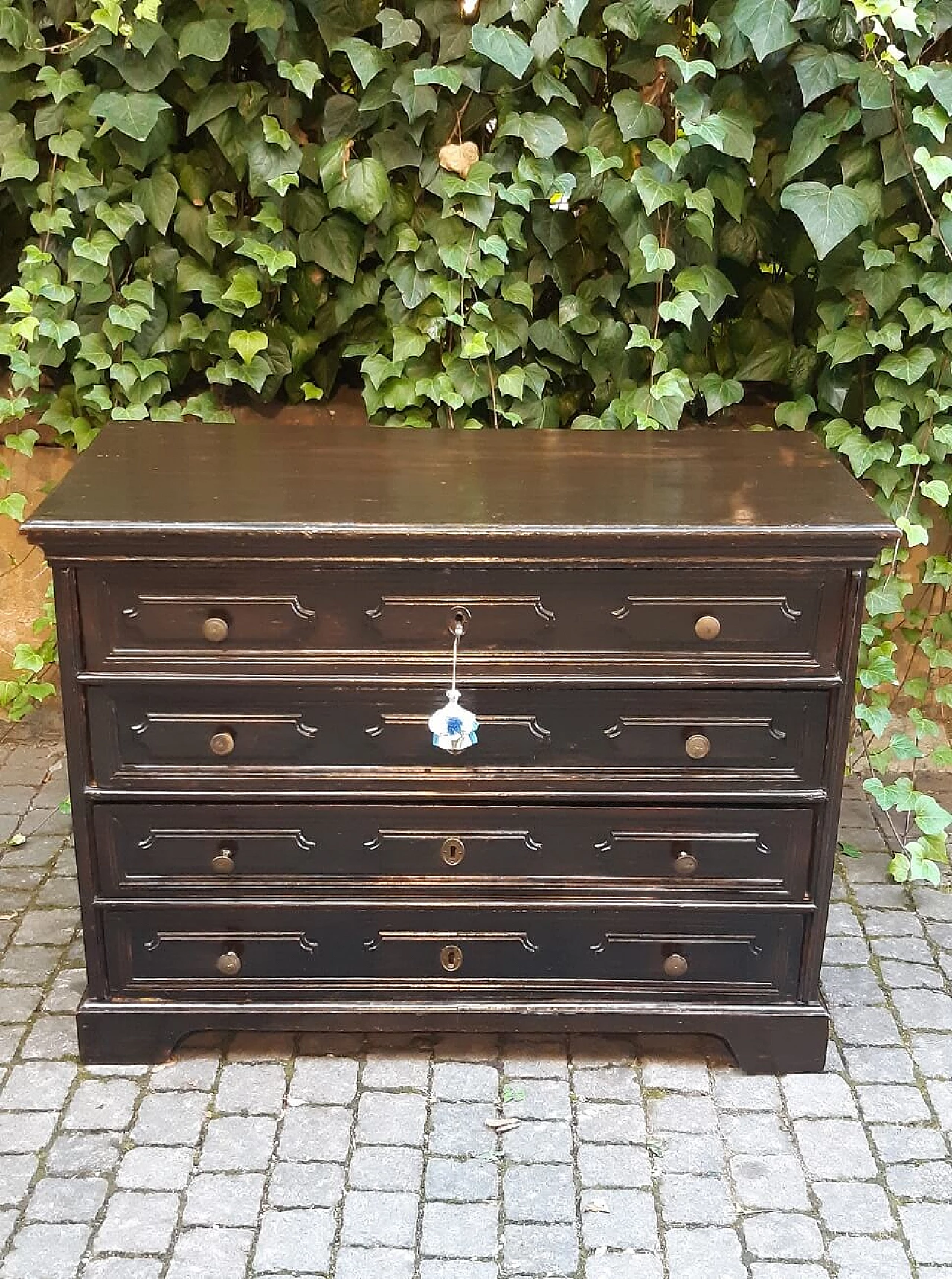 Lombard ebonized cherry wood canterano commode, late 17th century 10