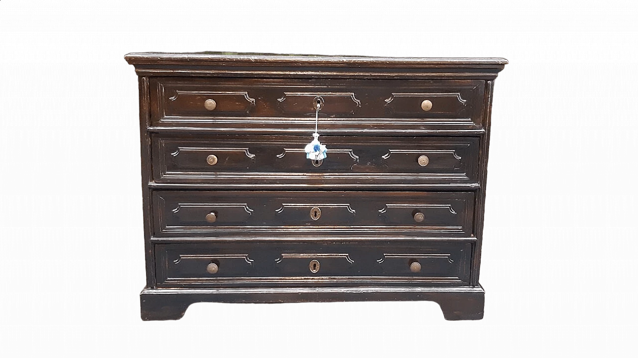 Lombard ebonized cherry wood canterano commode, late 17th century 11