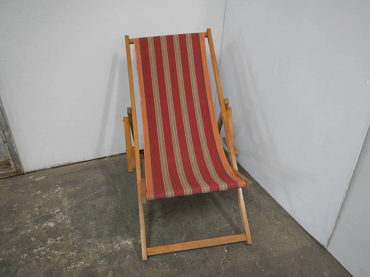 Folding garden deckchair, 1970s 1