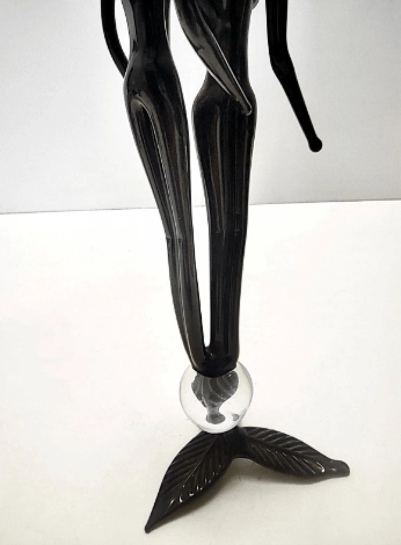 Black Murano glass sculpture of pair of figures, 1990s 12