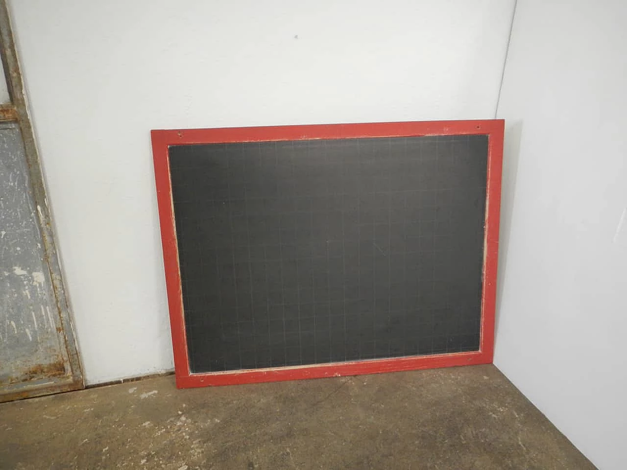 School wall blackboard with red frame, 1960s 1