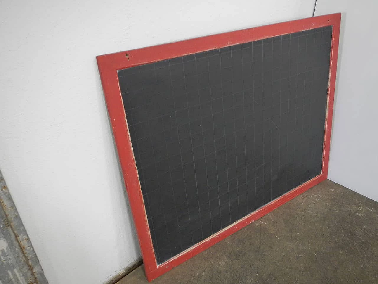 School wall blackboard with red frame, 1960s 2