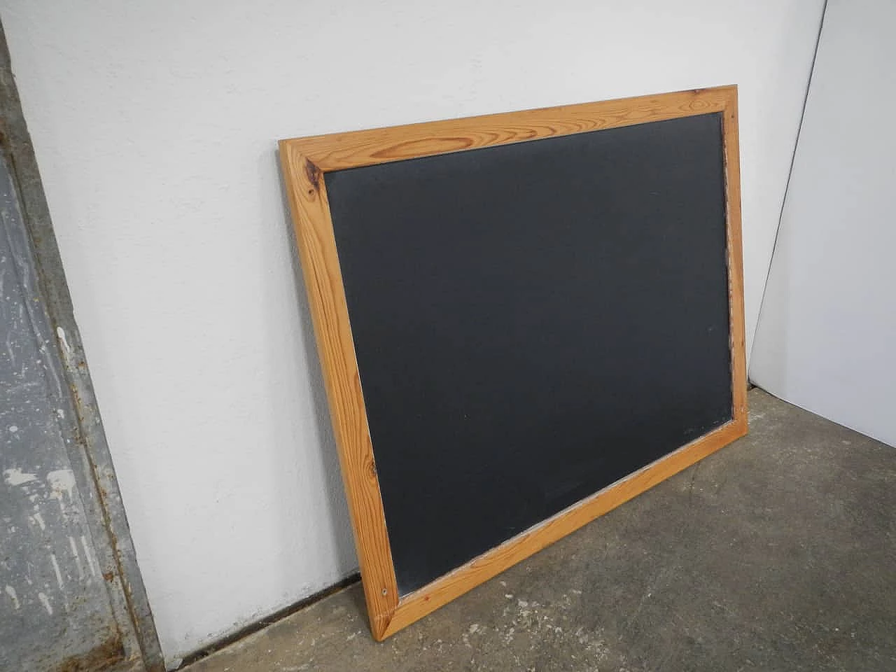 School wall blackboard with wooden frame, 1960s 2