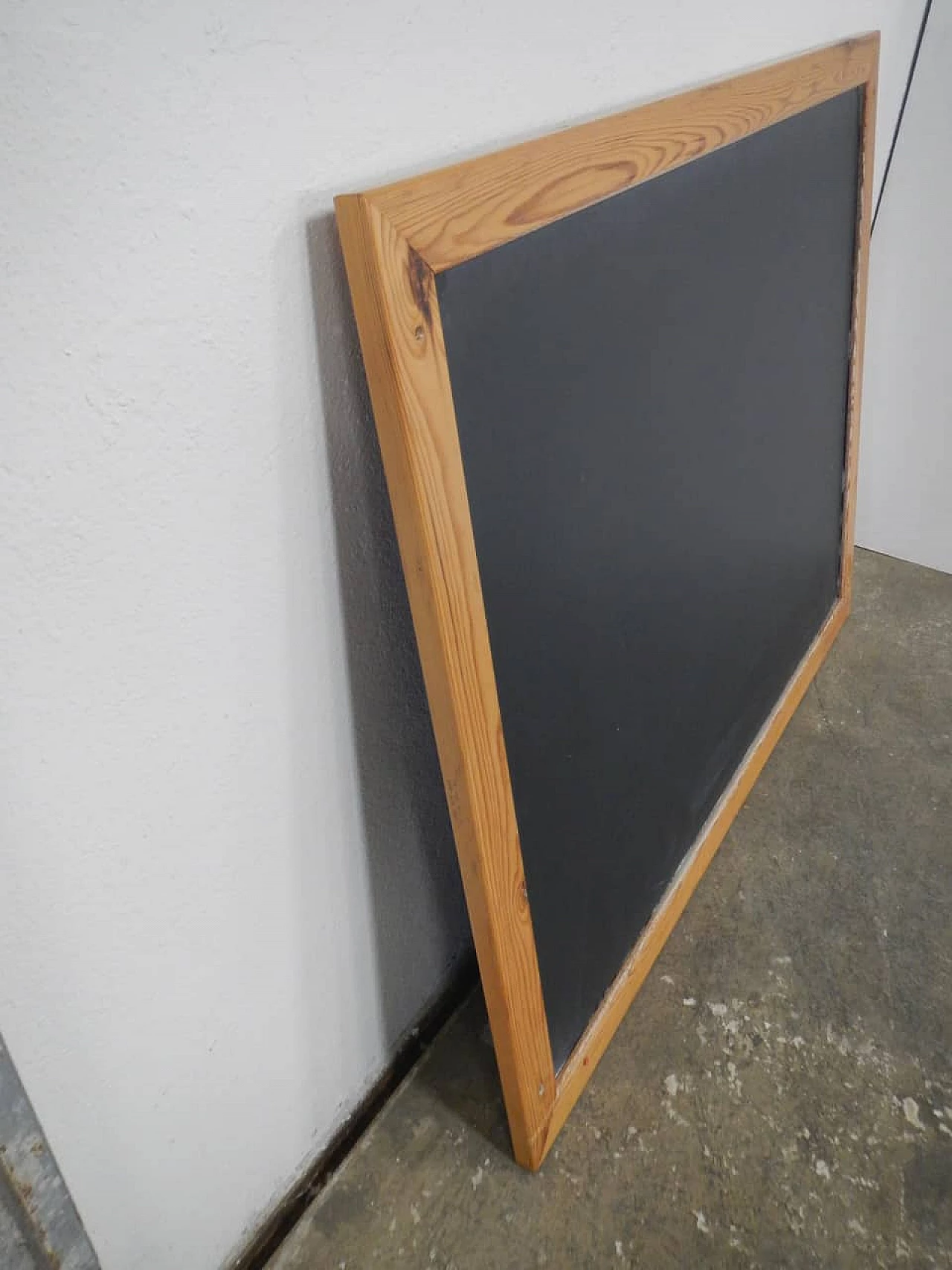 School wall blackboard with wooden frame, 1960s 3