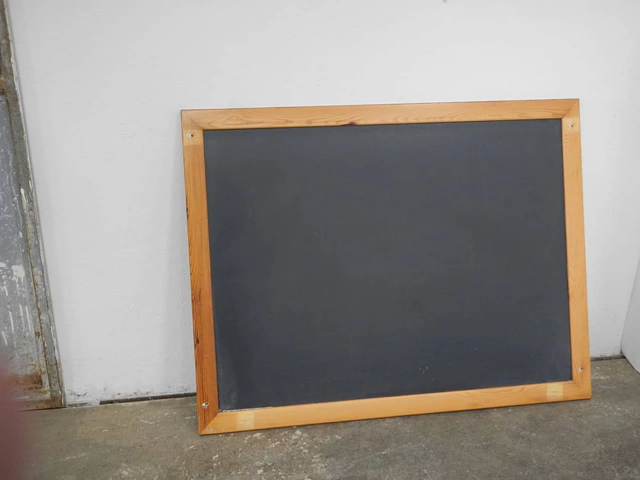 School wall blackboard with wooden frame, 1960s 8