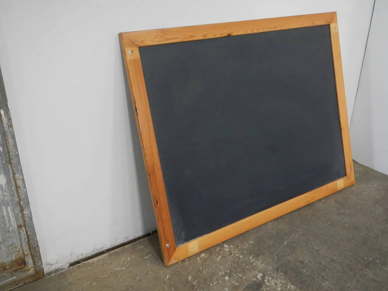 School wall blackboard with wooden frame, 1960s 9