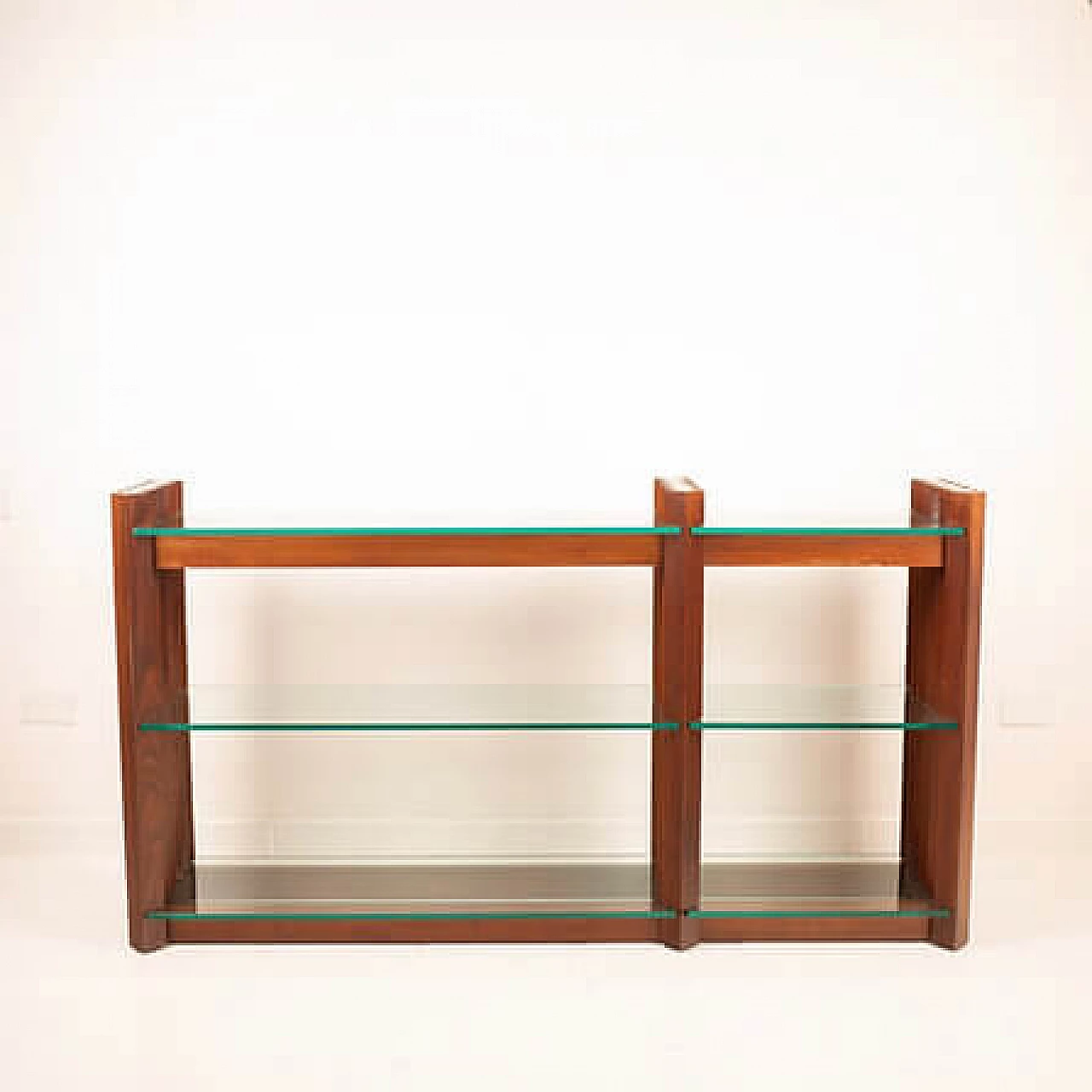 Solid wood and crystal console attributed to Carlo Scarpa, 1960s 3