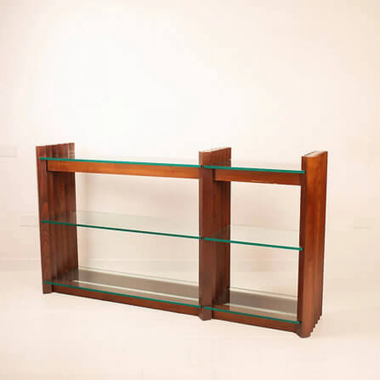 Solid wood and crystal console attributed to Carlo Scarpa, 1960s 4