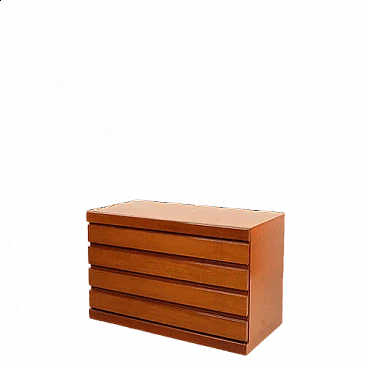 Programma S11 chest of drawers in walnut by Angelo Mangiarotti for Sorgente dei Mobili, 1970s