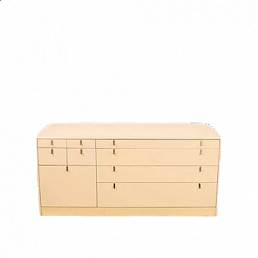 Hennè chest of drawers in ivory lacquered wood by George Coslin for Longato, 1970s
