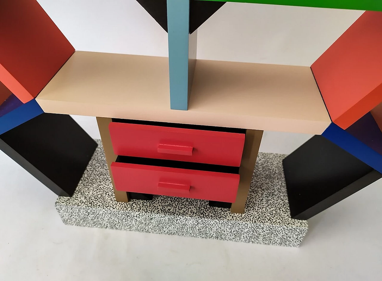 Carlton bookcase miniature by Ettore Sottsass for Memphis, 1980s 4