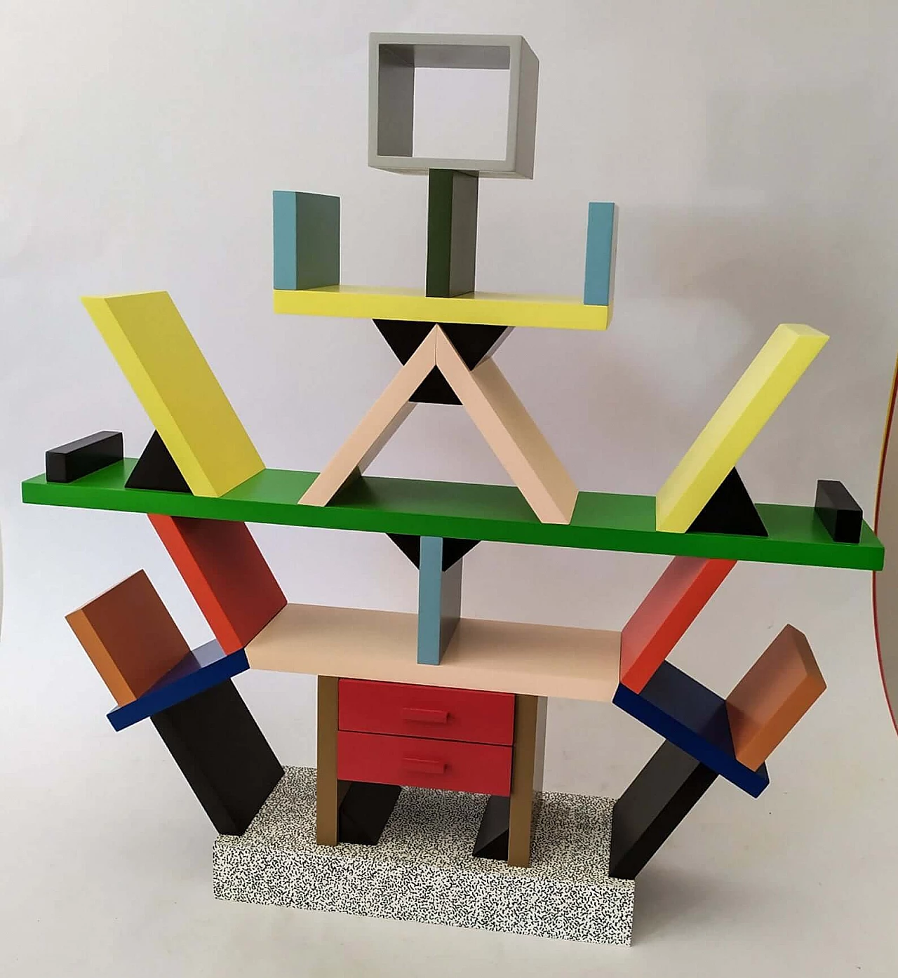 Carlton bookcase miniature by Ettore Sottsass for Memphis, 1980s 7